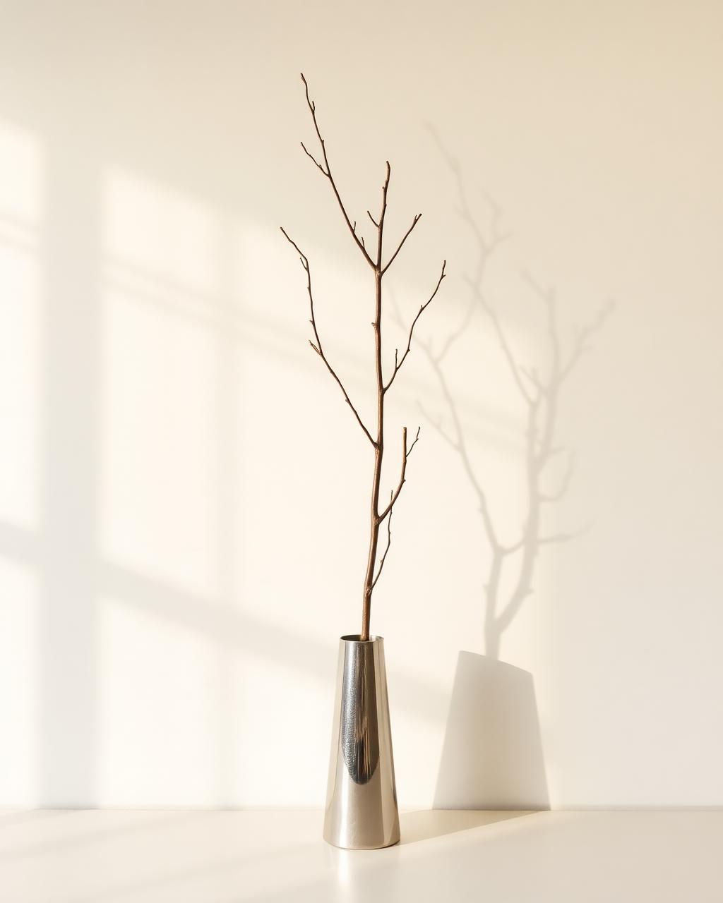 A bare branch and its shadow